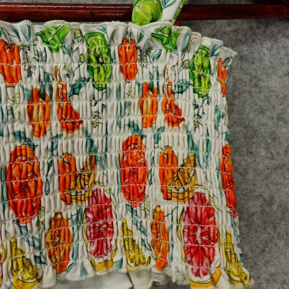 Citrus Cottage Swim Top Girls 5T White Fruit Smock Summer Resort FOR LOVE LEMONS